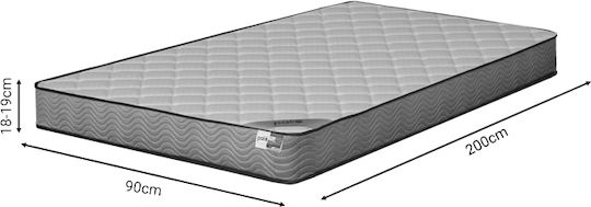 Pakketo Frezio Single Ergonomic Mattress Double-Sided Roll Pack 90x200x18cm with Independent Springs