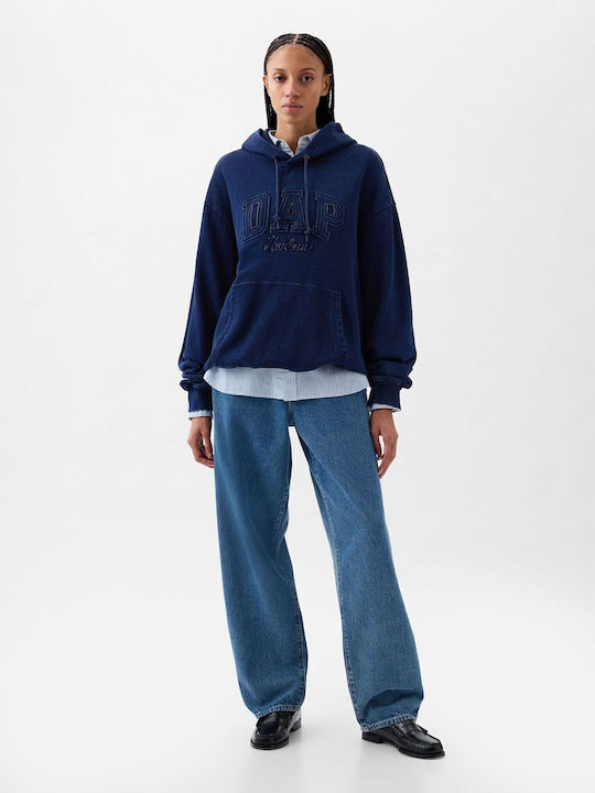 Sweatshirt with Hood Dark Indigo