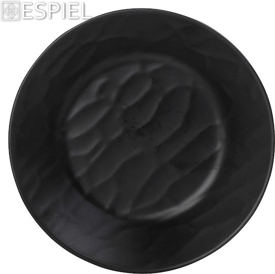 Espiel Wavy Matte Πιατέλα Σερβιρίσματος Οβάλ Πλαστική Black 40x16εκ. 6τμχ