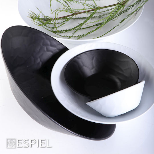 Espiel Wavy Matte Serving Platter Oval Black 40x16cm