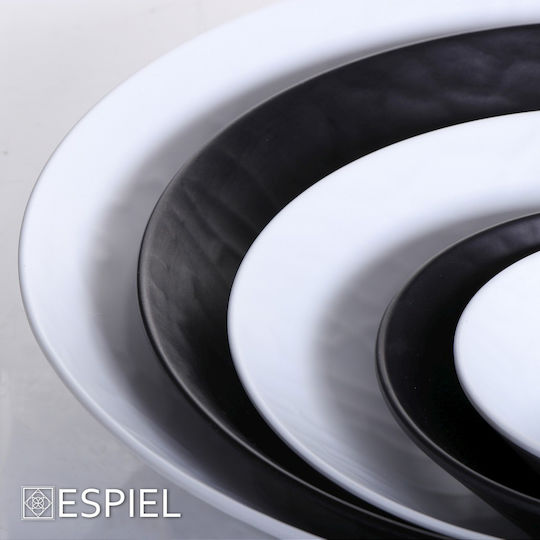 Espiel Wavy Matte Serving Platter Oval Black 40x16cm