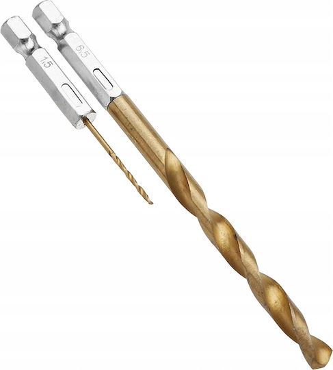 Rosfix Satz 13 Bohrer HSS Titan mit Sechskantschaft für Metall