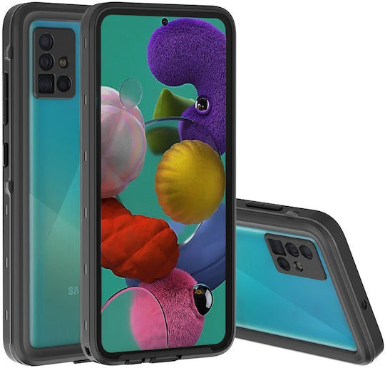 Redpepper Ip68 С пълно покритие (360°) 2мм Водоустойчив Черен (Galaxy A51)