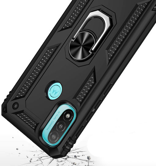 Erbord Back Cover Μεταλλικό Μαύρο (Moto E20)