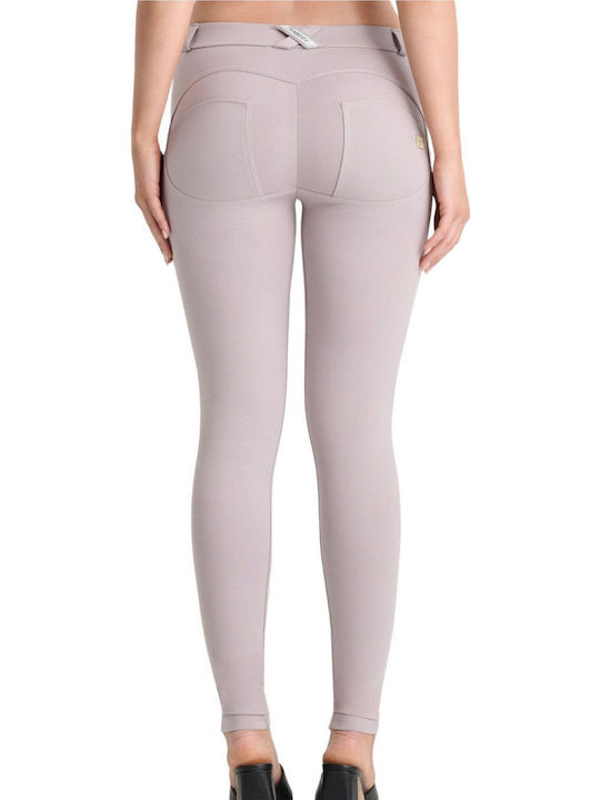 Women's Fabric Trousers Push-up Skinny Fit Gray