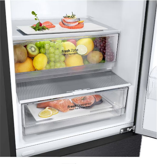 LG Kühl-Gefrierkombination 384Es Total NoFrost H203xB59.5xT67.5cm. Schwarz GBP62MCNBC