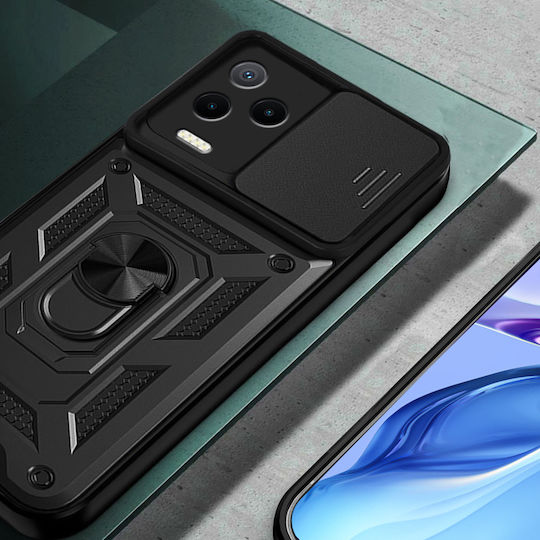 Infinix Back Cover Μεταλλικό Μαύρο (Infinix Note 12 2023, CamShield Slide)