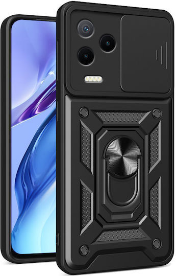 Infinix Back Cover Μεταλλικό Μαύρο (Infinix Note 12 2023, CamShield Slide)