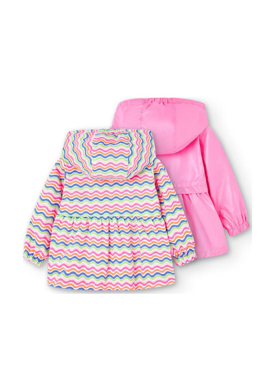 Kids' Casual Jacket Double Sided with Hood Fuchsia