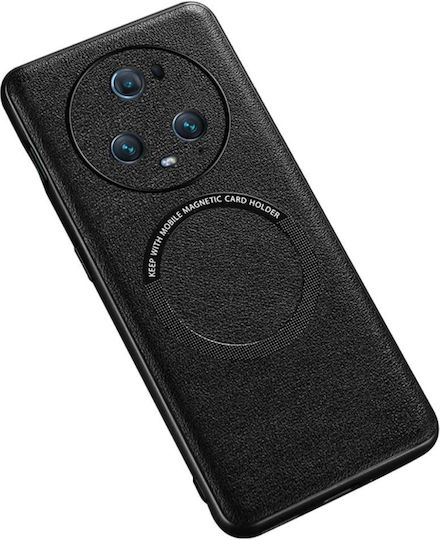 Honor Задна корица Кожа / Изкуствена кожа / Силикон Черен (Realme 5 Pro)