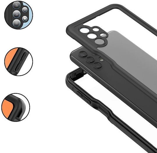 Shellbox Umschlag Rückseite 2mm Wasserdicht Schwarz (Galaxy A32 5G)