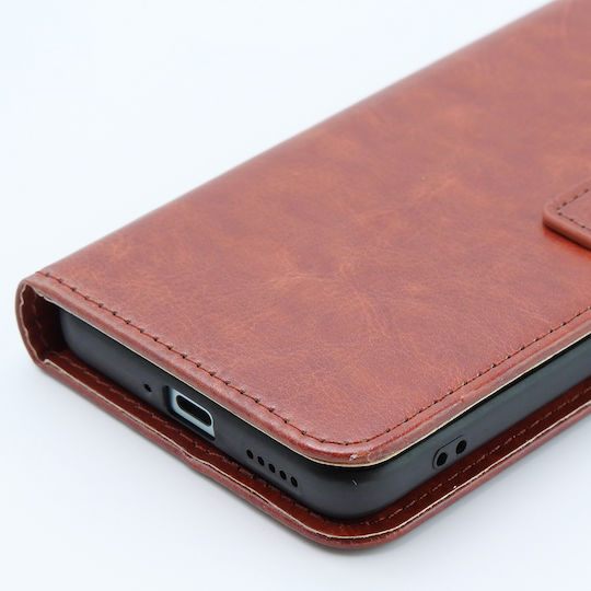 Crazy Horse Brieftasche Synthetisches Leder / Kunststoff / Silikon Braun (Xiaomi 13T / 13T ProXiaomi 13T / 13T Pro)