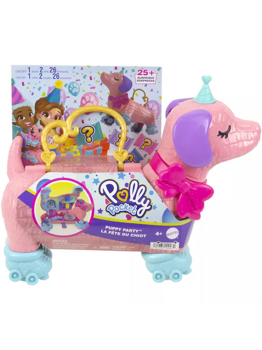 Παιχνιδολαμπάδα Polly Pocket Polly Σκυλάκι Πινιάτα Έκπληξη Σετ για 4+ Ετών Mattel