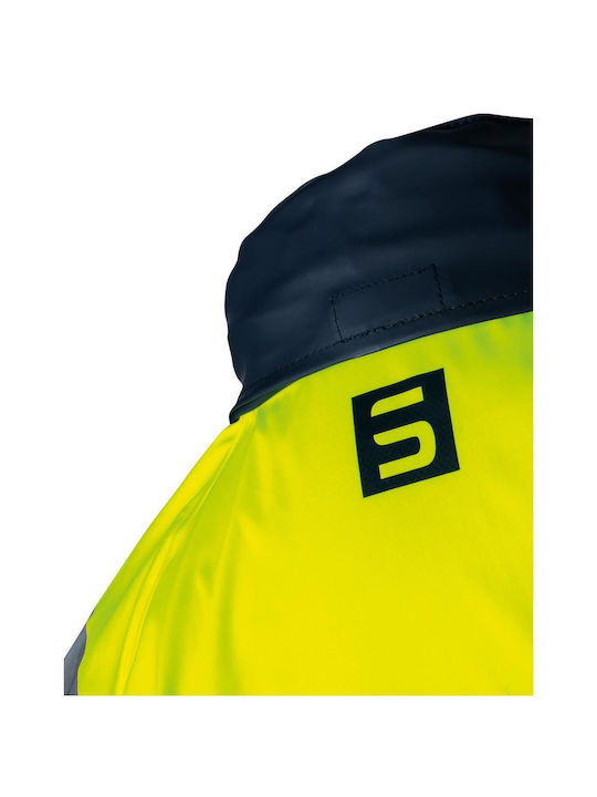 STOP Impermeabil Bărbătesc Costum de Lucru cu benzi reflectorizante Galben