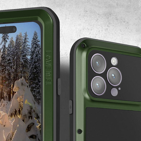 Love Mei Back Cover Metalic Verde (iPhone 14 ProXiaomi 14 Pro)
