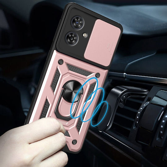 Motorola Umschlag Rückseite Metallisch Rosa (Motorola Moto G54 5G)