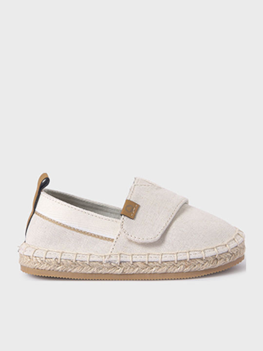 Kids Espradrilles with Hoop & Loop Closure Beige