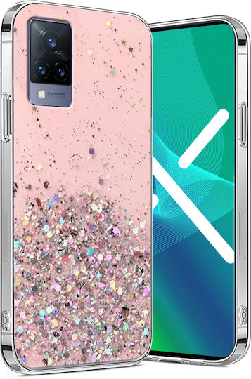 Erbord Umschlag Rückseite Kunststoff / Silikon Rosa (Vivo V21 5G)