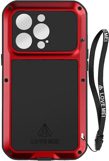 Love Mei Back Cover Μεταλλικό Κόκκινο (iPhone 14 ProXiaomi 14 Pro)