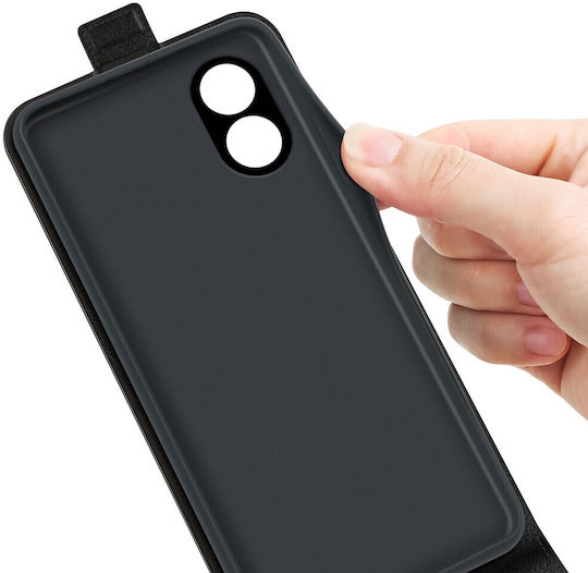 Oppo Buchen Sie Leder / Synthetisches Leder Schwarz (Oppo A38 4G)