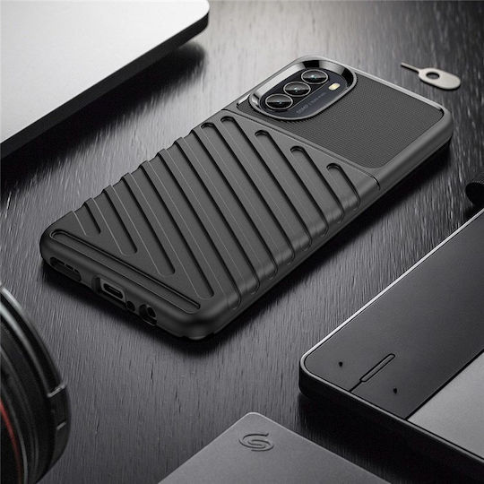 Erbord Back Cover Σιλικόνης Μαύρο (Moto G52)