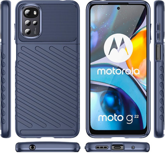 Erbord Back Cover Σιλικόνης Μπλε (Moto G22)