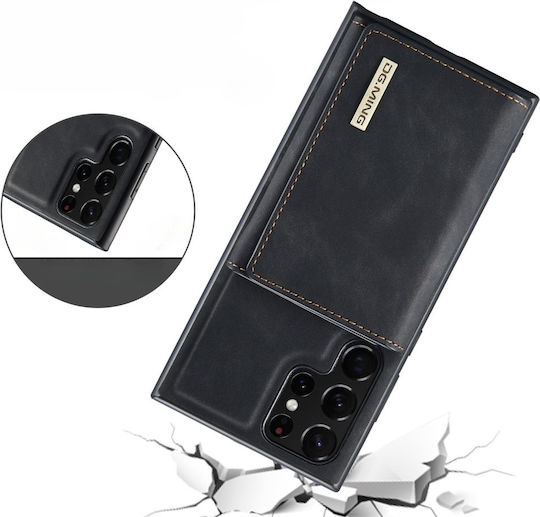 DG.MING Wallet Δερματίνης / Σιλικόνης / Πλαστικό Μαύρο (Galaxy S23 Ultra)