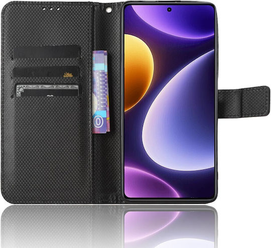 Smart Brieftasche Synthetisches Leder Schwarz (Poco F5 / Redmi Note 12 Turbo)