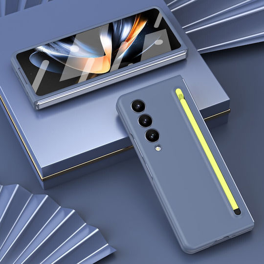 Samsung Umschlag Rückseite Kunststoff Blau (Samsung Galaxy Z Fold 4 5G)