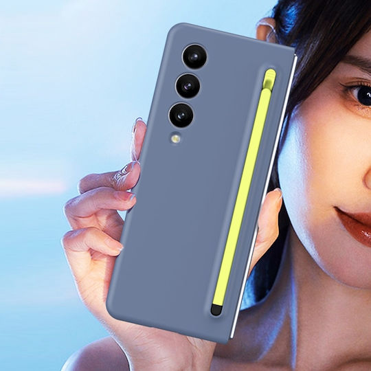 Samsung Umschlag Rückseite Kunststoff Blau (Samsung Galaxy Z Fold 4 5G)