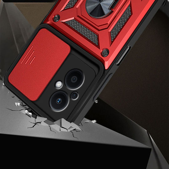 Erbord Umschlag Rückseite Metallisch Rot (Oppo Reno7 Lite)