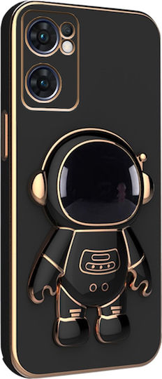 Oppo Umschlag Rückseite Silikon Schwarz (OPPO Reno 7 5G)