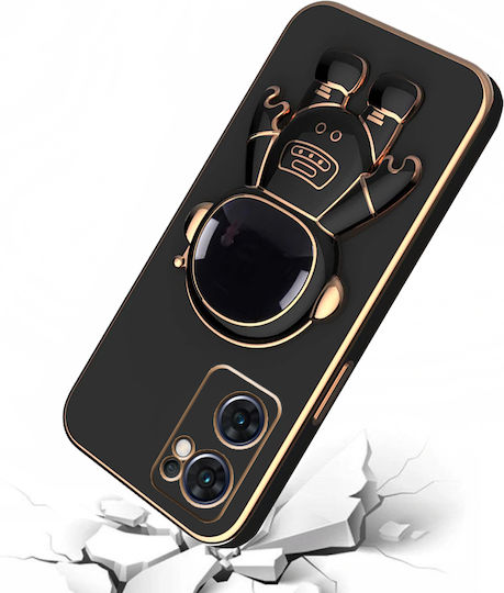 Oppo Umschlag Rückseite Silikon Schwarz (OPPO Reno 7 5G)