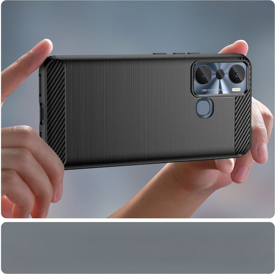 Infinix Back Cover Plastic / Silicon Negru (Infinix Hot 20i, Carbon)
