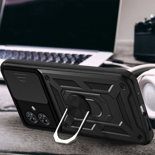 Motorola Umschlag Rückseite Metallisch Schwarz (Motorola Moto G54 5G)
