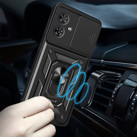 Motorola Umschlag Rückseite Metallisch Schwarz (Motorola Moto G54 5G)