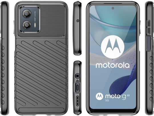 Thunder Back Cover Σιλικόνης Μαύρο (Moto G53)
