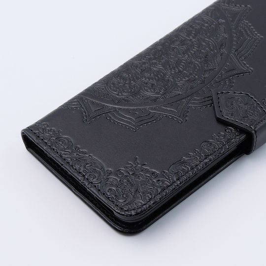 Motorola Buchen Sie Synthetisches Leder / Kunststoff / Silikon Schwarz (Motorola Moto G54 5G)