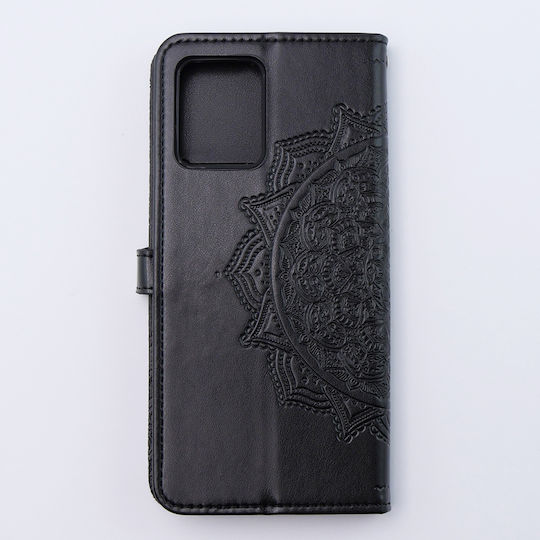 Motorola Buchen Sie Synthetisches Leder / Kunststoff / Silikon Schwarz (Motorola Moto G54 5G)