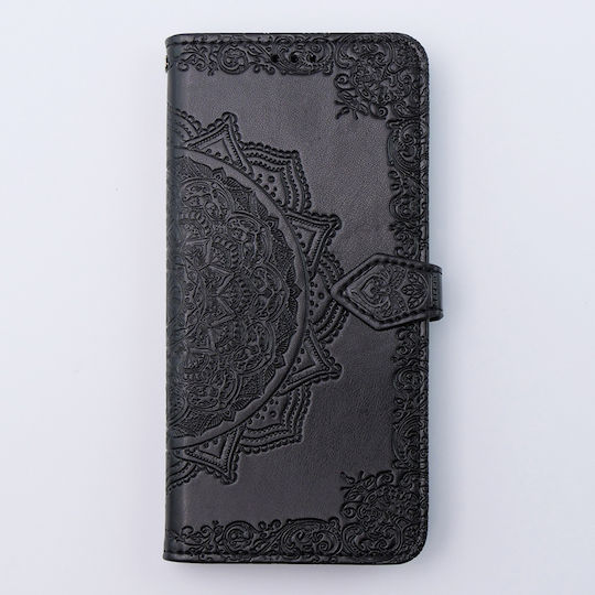 Motorola Buchen Sie Synthetisches Leder / Kunststoff / Silikon Schwarz (Motorola Moto G54 5G)