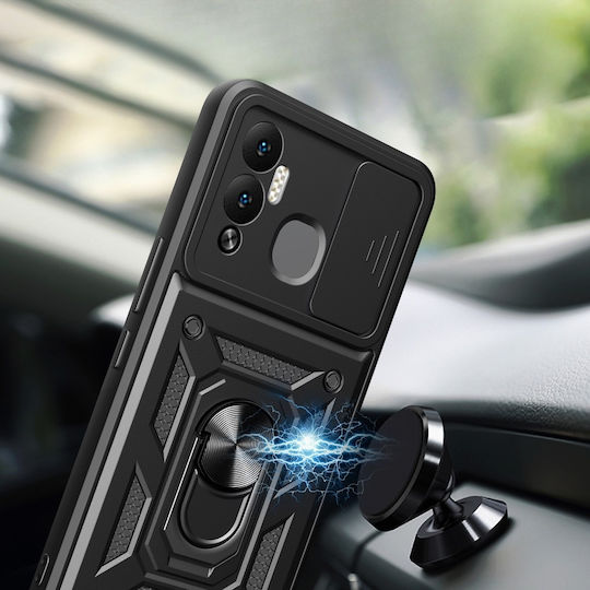 Infinix Back Cover Μεταλλικό Μαύρο (Infinix Hot 12 Play 4G)