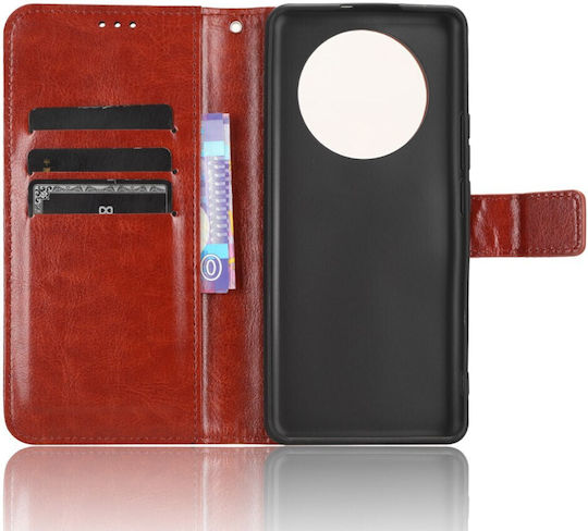 Crazy Horse Brieftasche Synthetisches Leder / Kunststoff / Silikon Braun (Realme 11 Pro / 11 Pro+)
