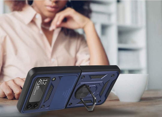 Erbord Задна корица Пластмаса / Силикон / Метал Син (Galaxy Z Flip3 5G)