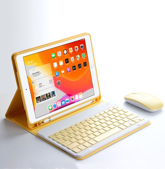 Flip Cover with Keyboard English US Yellow for iPad 2019/2020/2021 10.2''