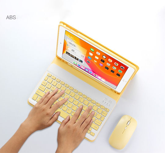 Flip Cover with Keyboard English US Yellow for iPad 2019/2020/2021 10.2''