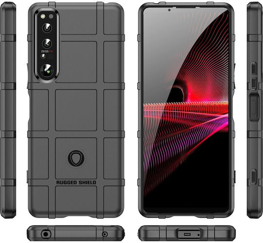Shield Задна корица Силикон Черен (Xperia 1 IV)