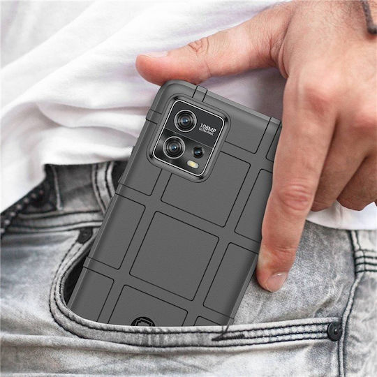 Erbord Umschlag Rückseite Silikon Schwarz (Moto G72)