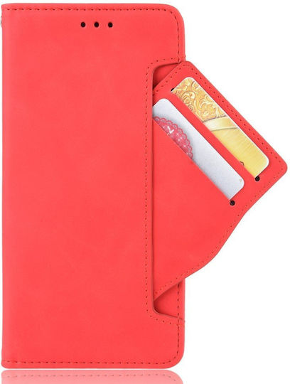 Infinix Buchen Sie Synthetisches Leder / Kunststoff / Silikon Rot (TCL 30 / 30+ / 30 5G)