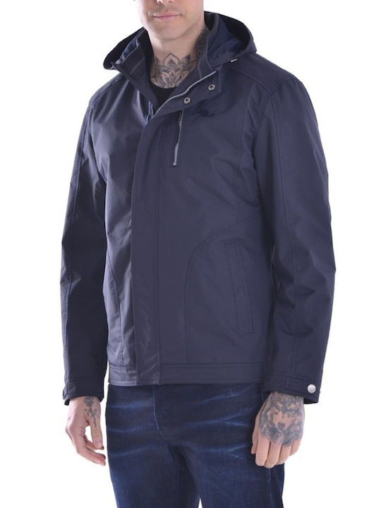 Castor Men's Winter Jacket Waterproof Blue