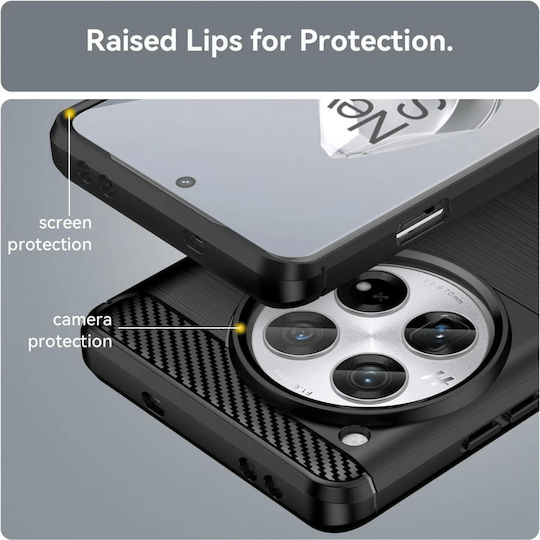 HappyCase Back Cover Σιλικόνης Μαύρο (OnePlus 12)